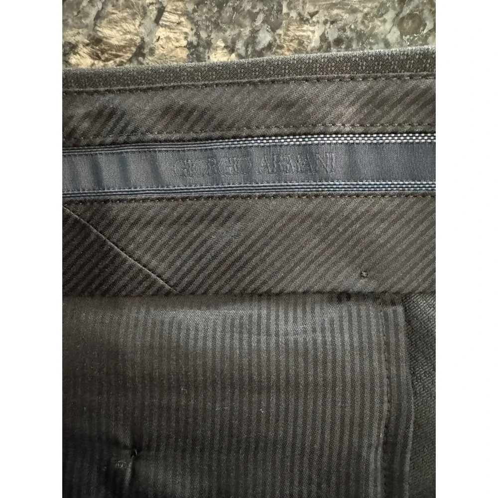 Giorgio Armani Italy Men's Black Flat Front Trousers Pants. NWT Authentic 40x37
